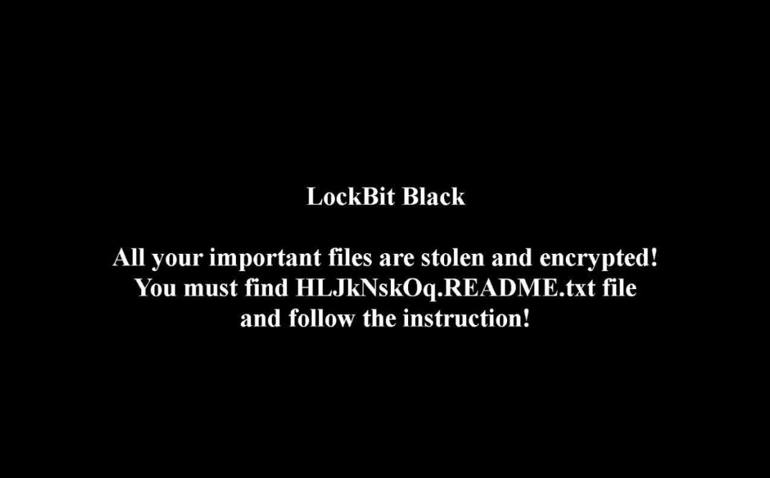 Wallpaper utilizado pelo Lockbit 3.0 (Black)